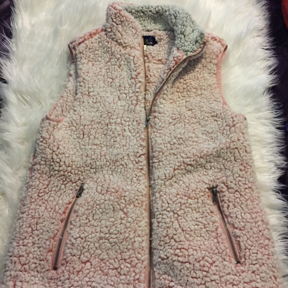 Blush pink Sherpa Vest